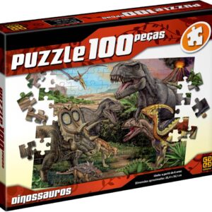 Puzzle 100 peças Dinossauros