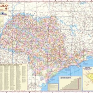 MAPA ESTADO DE SÃO PAULO POLÍTICO 120×90 cm – QUADRO