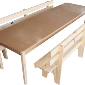 Mesa Grande Natural com 02 Bancos – 5022