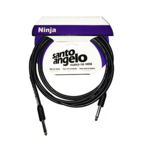 Cabo Para Guitarra P10 NINJA GUITAR 6,10m Preto SANTO ANGELO