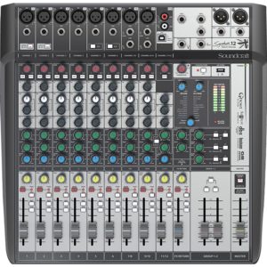 Mesa de Som Mixer 12 Canais Signature 12MKT Preto/Prata SOUNDCRAFT